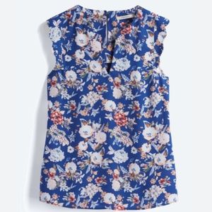 Stitch Fix 41 HAWTHORN Dawney Scallop Trim Blouse M | Blue